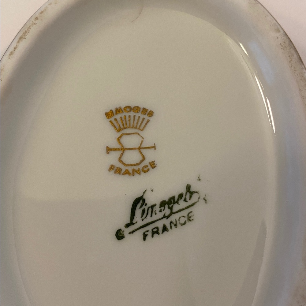 Vintage Limoges France Dish Candy Trinket Porcelain Violets Floral Gold Gilt Rim - Picture 11 of 16